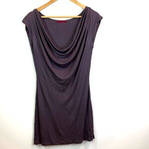 Velvet by Graham And Spencer grey/ Purple Draped Women's Dress size S
